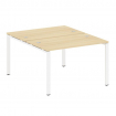 Metal System Рабочая станция на П-образном м/к БП.РАС-СП-2.2 Акация Лорка/Металл Белый 1200*1475*750