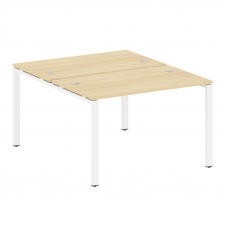 Metal System Рабочая станция на П-образном м/к БП.РАС-СП-2.2 Акация Лорка/Металл Белый 1200*1475*750