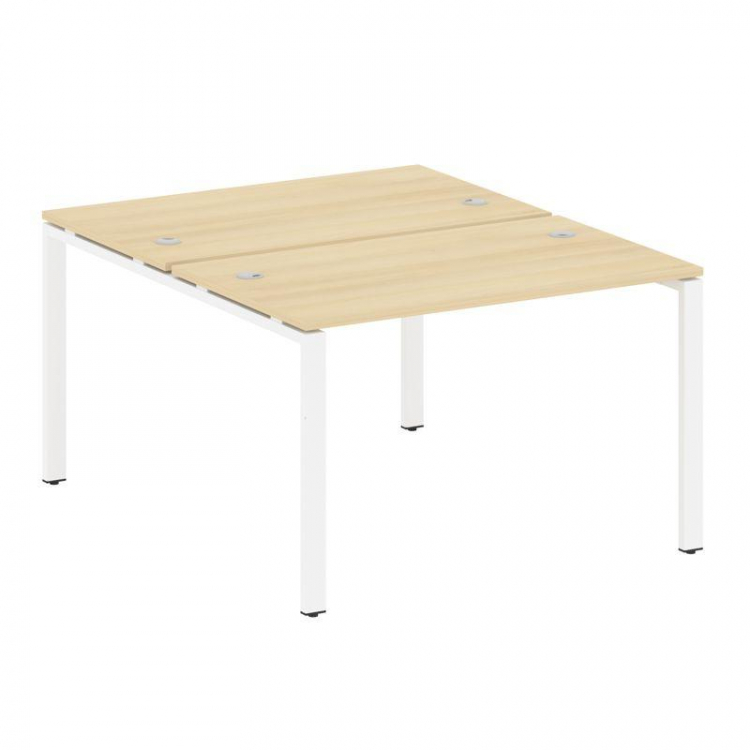 Metal System Рабочая станция на П-образном м/к БП.РАС-СП-2.2 Акация Лорка/Металл Белый 1200*1475*750