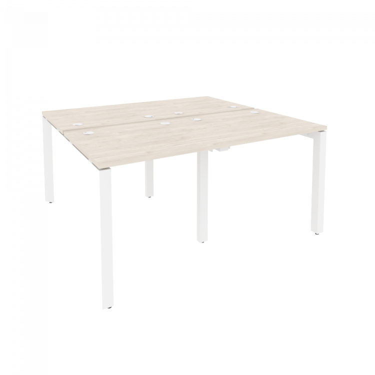 Onix Рабочая станция на П-образном м/к O.MP-D.RS-4.0.7 Денвер Светлый/Металл Белый 1560*1475*750