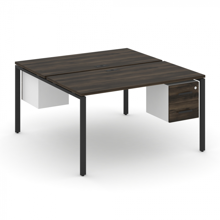 Concept Рабочая станция 2 сторонняя с подвесными тумбами на 2 места CN.DRS-115 B Дуб Мали/Белый Брил