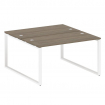 Metal System Рабочая станция на О-образном м/к БО.РАС-СП-2.3 Вяз Благородный/Металл Белый 1400*1475*