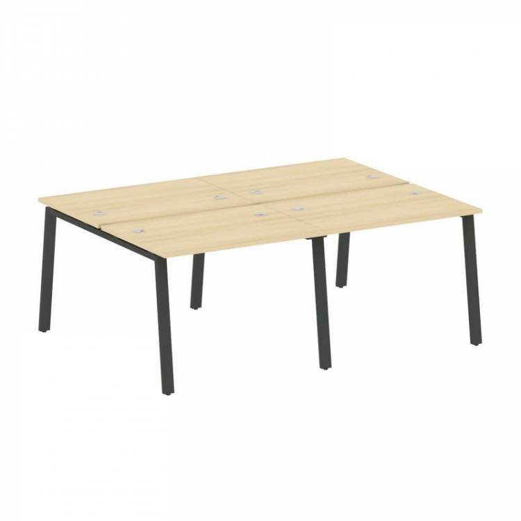 Metal System Рабочая станция на 4 места на А-образном м/к БА.СМ-4.1 Акация Лорка/Металл Антрацит 200