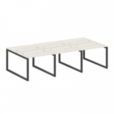 Metal System Quattro Рабочая станция на 6 раб. мест на О-образном м/к 50БО.СМ-6.1 Дуб Наварра/Металл