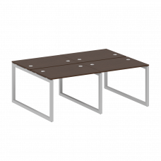 Metal System Quattro Рабочая станция на 4 места на О-образном м/к 50БО.СМ-4.1 Венге Цаво/Металл Серы