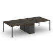 Concept Рабочая станция 4 места с 1 опорной тумбой CN.DRS-419 A Дуб Мали/Антрацит/Металл Антрацит 31