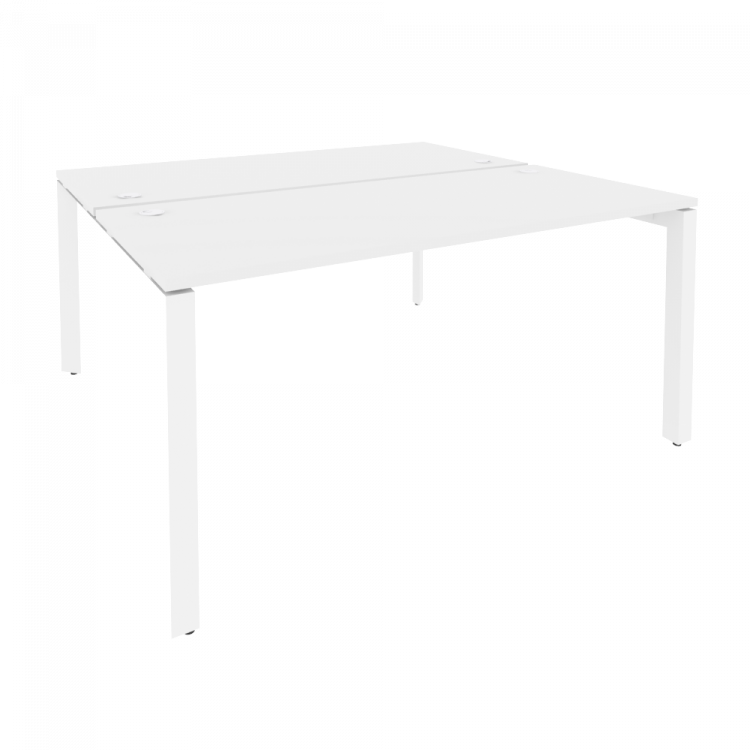 Onix Рабочая станция на П-образном м/к O.MP-D.RS-2.4.7 Белый Бриллиант/Металл Белый 1580*1475*750