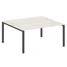 Metal System Рабочая станция на П-образном м/к БП.РАС-СП-2.4 Дуб Наварра/Металл Антрацит 1600*1475*7