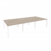 Onix Рабочая станция на П-образном м/к O.MP-D.RS-6.2.8 Дуб Аттик/Металл Белый 3540*1635*750