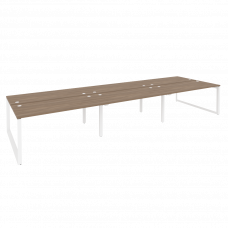 Onix Рабочая станция на О-образном м/к O.MO-D.RS-6.4.7 Дуб Аризона/Металл Белый 4740*1475*750