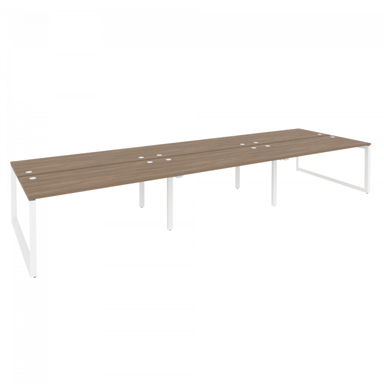Onix Рабочая станция на О-образном м/к O.MO-D.RS-6.4.7 Дуб Аризона/Металл Белый 4740*1475*750