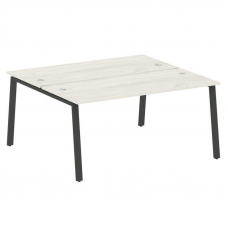 Metal System Рабочая станция на А-образном м/к БА.РАС-СП-2.4 Дуб Наварра/Металл Антрацит 1600*1475*7