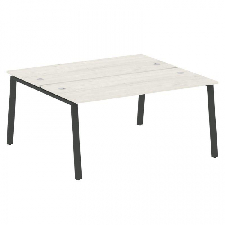 Metal System Рабочая станция на А-образном м/к БА.РАС-СП-2.4 Дуб Наварра/Металл Антрацит 1600*1475*7