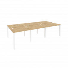 Onix Рабочая станция на П-образном м/к O.MP-D.RS-6.1.7 Тиквуд Светлый/Металл Белый 2940*1475*750