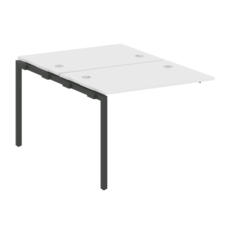 Metal System Quattro Проходной элемент рабочей станции на П-образном м/к 40БП.ПРС-СП-2.1 Белый/Метал