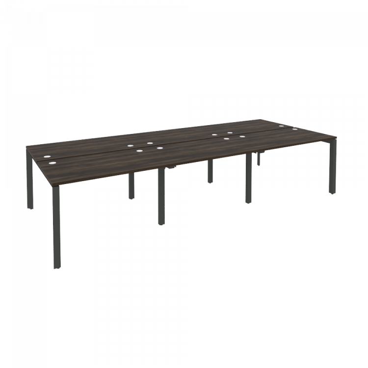 Onix Рабочая станция на П-образном м/к O.MP-D.RS-6.2.7 Дуб Мали/Металл Антрацит 3540*1475*750