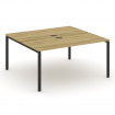 Concept Рабочая станция на 2 места CN.DRS-004 Дуб Винченцо/Металл Черный 1580*1480*750