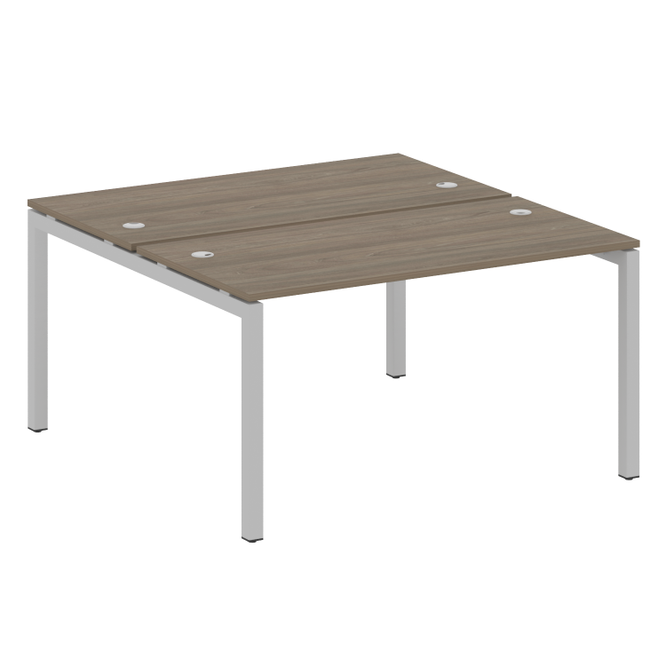 Metal System Quattro Рабочая станция на П-образном м/к 50БП.РАС-СП-2.3 Вяз Благородный/Металл Серый