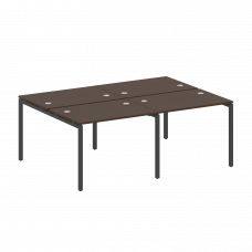 Metal System Quattro Рабочая станция на 4 места на П-образном м/к 40БП.СМ-4.1 Венге Цаво/Металл Антр