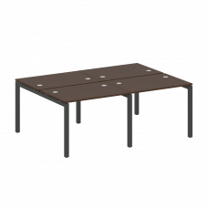 Metal System Quattro Рабочая станция на 4 места на П-образном м/к 50БП.СМ-4.1 Венге Цаво/Металл Антр