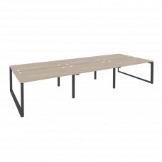 Onix Рабочая станция на О-образном м/к O.MO-D.RS-6.3.8 Дуб Аттик/Металл Антрацит 4140*1635*750