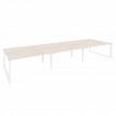 Onix Рабочая станция на О-образном м/к O.MO-D.RS-6.4.7 Денвер Светлый/Металл Белый 4740*1475*750