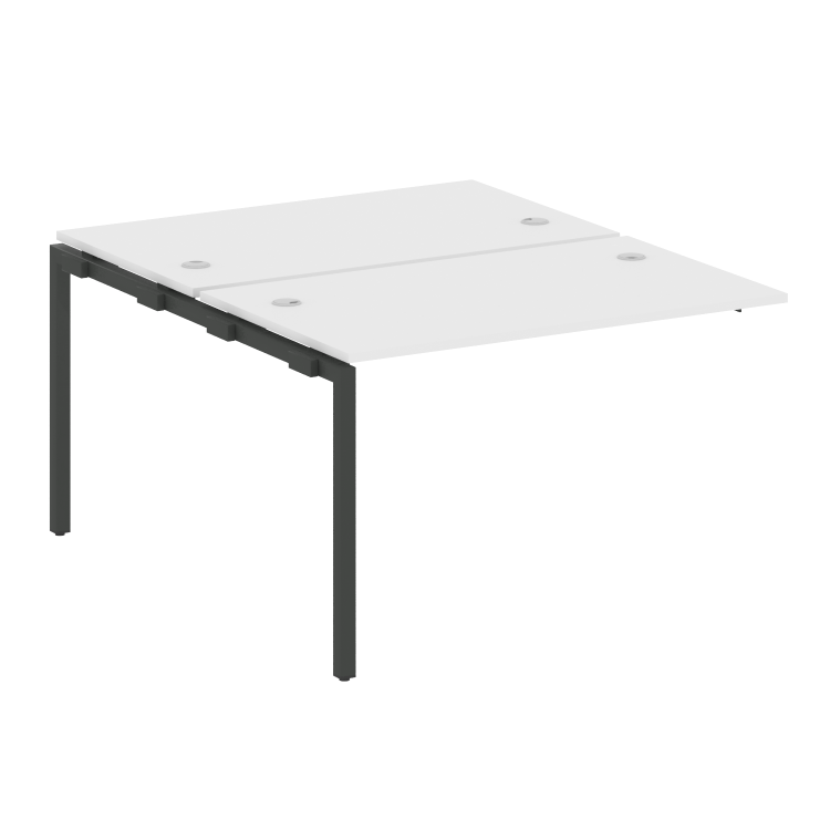 Metal System Quattro Проходной элемент рабочей станции на П-образном м/к 40БП.ПРС-СП-2.2 Белый/Метал