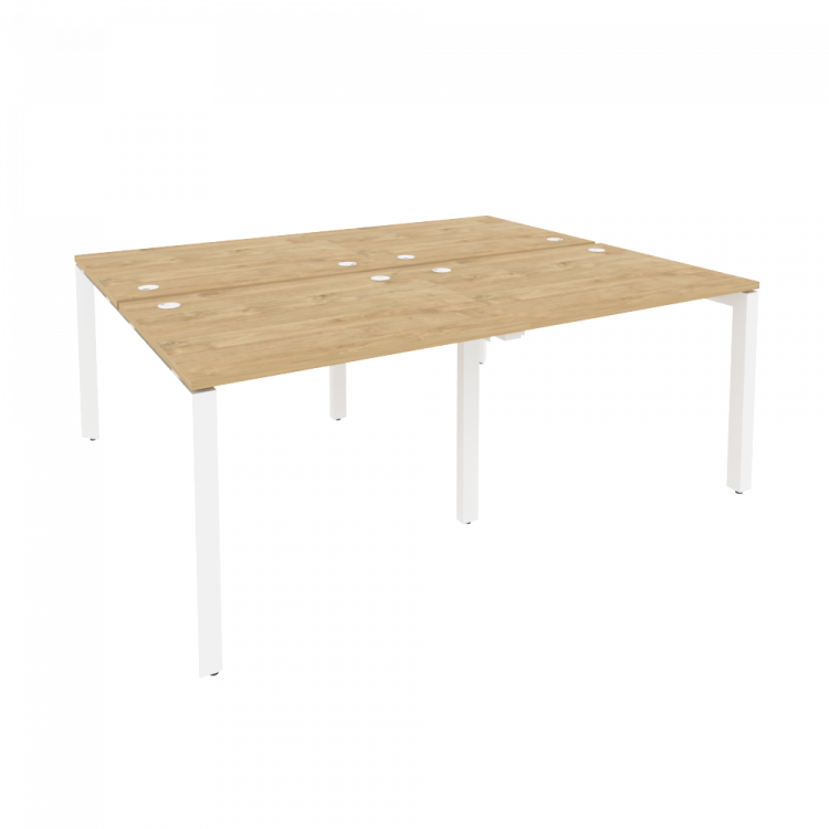 Onix Рабочая станция на П-образном м/к O.MP-D.RS-4.1.8 Тиквуд Светлый/Металл Белый 1960*1635*750