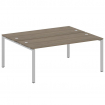 Metal System Рабочая станция на П-образном м/к БП.РАС-СП-2.5 Вяз Благородный/Металл Серый 1800*1475*