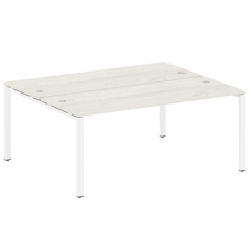 Metal System Рабочая станция на П-образном м/к БП.РАС-СП-2.5 Дуб Наварра/Металл Белый 1800*1475*750