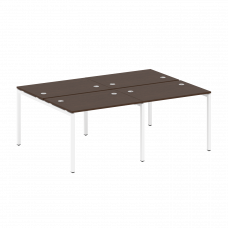Metal System Quattro Рабочая станция на 4 места на П-образном м/к 40БП.СМ-4.1 Венге Цаво/Металл Белы