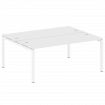 Metal System Quattro Рабочая станция на П-образном м/к 50БП.РАС-СП-2.5 Белый/Металл Белый 1800*1475*