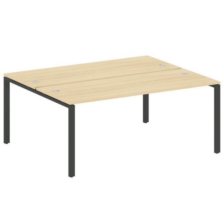 Metal System Рабочая станция на П-образном м/к БП.РАС-СП-2.5 Акация Лорка/Металл Антрацит 1800*1475*