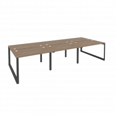 Onix Рабочая станция на О-образном м/к O.MO-D.RS-6.2.7 Дуб Аризона/Металл Антрацит 3540*1475*750