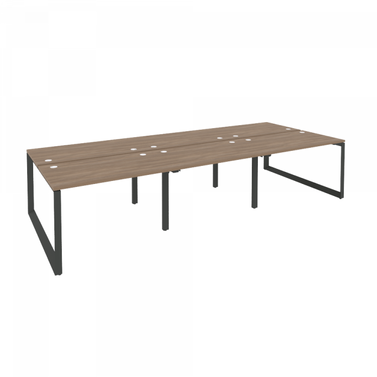 Onix Рабочая станция на О-образном м/к O.MO-D.RS-6.2.7 Дуб Аризона/Металл Антрацит 3540*1475*750