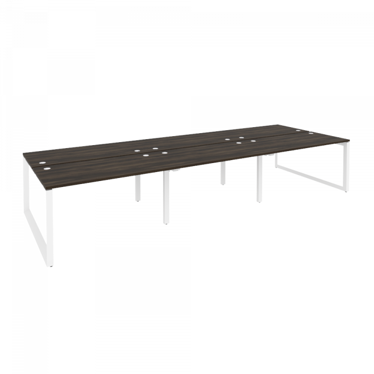 Onix Рабочая станция на О-образном м/к O.MO-D.RS-6.3.7 Дуб Мали/Металл Белый 4140*1475*750