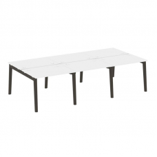 Onix Wood Рабочая станция OW.D.RS-6.1.7 Белый Бриллиант/Дуб Темный/Металл Антрацит 2940*1475*750