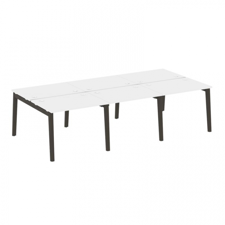 Onix Wood Рабочая станция OW.D.RS-6.1.7 Белый Бриллиант/Дуб Темный/Металл Антрацит 2940*1475*750