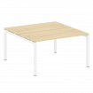 Metal System Quattro Рабочая станция на П-образном м/к 50БП.РАС-СП-2.3 Акация Лорка/Металл Белый 140