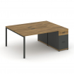 Concept Рабочая станция с 1 опорной тумбой CN.DRS-405 A Сандал Янтарный/Антрацит/Металл Антрацит 140