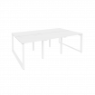Onix Рабочая станция на О-образном м/к O.MO-D.RS-6.0.7 Белый Бриллиант/Металл Белый 2340*1475*750