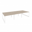 Onix Рабочая станция на О-образном м/к O.MO-D.RS-6.2.7 Дуб Аттик/Металл Белый 3540*1475*750