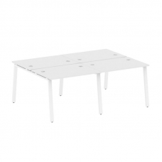 Metal System Рабочая станция на 4 места на А-образном м/к БА.СМ-4.1 Белый/Металл Белый 2000*1475*750