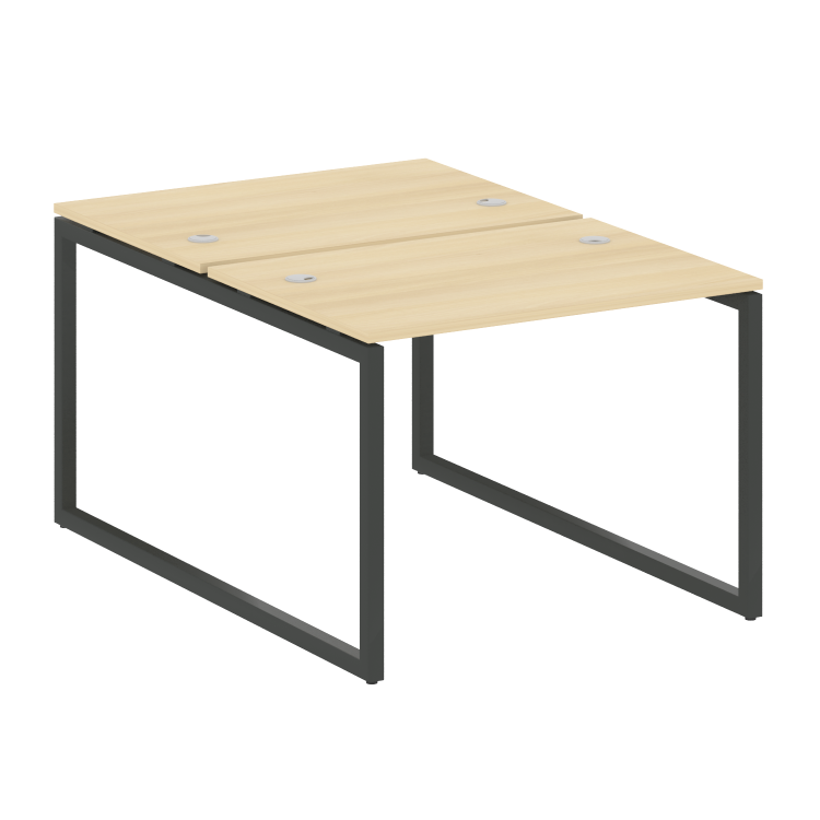 Metal System Quattro Рабочая станция на О-образном м/к 40БО.РАС-СП-2.1 Акация Лорка/Металл Антрацит