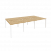 Onix Рабочая станция на П-образном м/к O.MP-D.RS-6.1.8 Тиквуд Светлый/Металл Белый 2940*1635*750