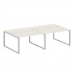 Metal System Рабочая станция на 4 места на О-образном м/к БО.СМ-4.3 Дуб Наварра/Металл Серый 2800*14