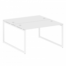 Metal System Quattro Рабочая станция на О-образном м/к 40БО.РАС-СП-2.3 Белый/Металл Белый 1400*1475*
