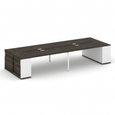 Concept Рабочая станция с опорными шкафами-купе CN.DRS-280 W Дуб Мали/Белый Бриллиант/Металл Белый 4