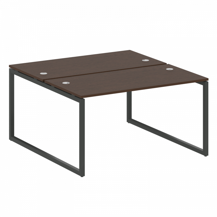 Метал Систем Куатро Рабочая станция на О-образном м/к 40БО.РАС-СП-2.3 Венге Цаво/Металл Антрацит 140