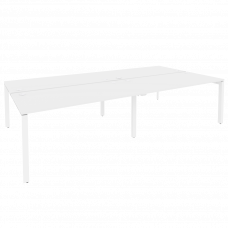 Onix Рабочая станция на П-образном м/к O.MP-D.RS-4.4.8 Белый Бриллиант/Металл Белый 3160*1635*750